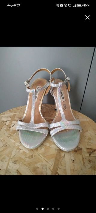 Sandalias fiesta María Mare - Plata - 37