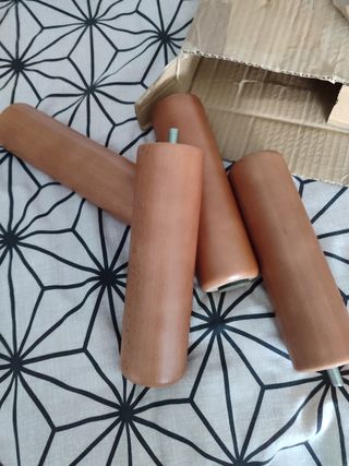 Patas somier madera marrón - 4uds