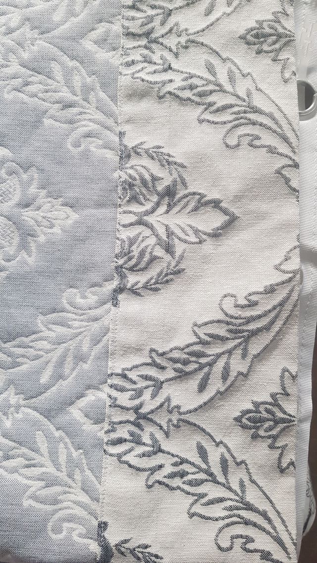 Cortina 270x136cm - Blanco crudo plateado