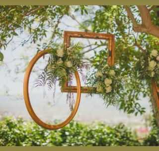Decoracion boda marcos dorados