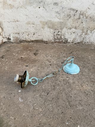 Lámpara techo vintage azul