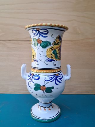 Vaso Ceramica Dipinto a Mano Vintage