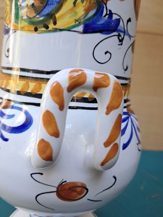Vaso Ceramica Dipinto a Mano Vintage