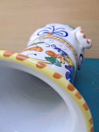Vaso Ceramica Dipinto a Mano Vintage
