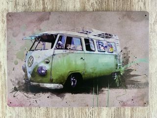Cartel Volkswagen T1 vintage