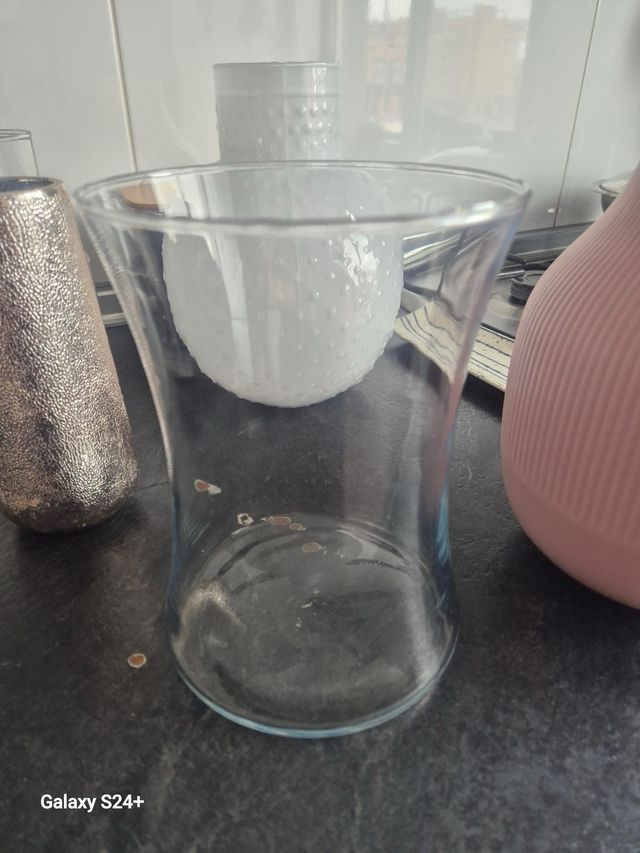 Jarrones decorativos - rosa y plata