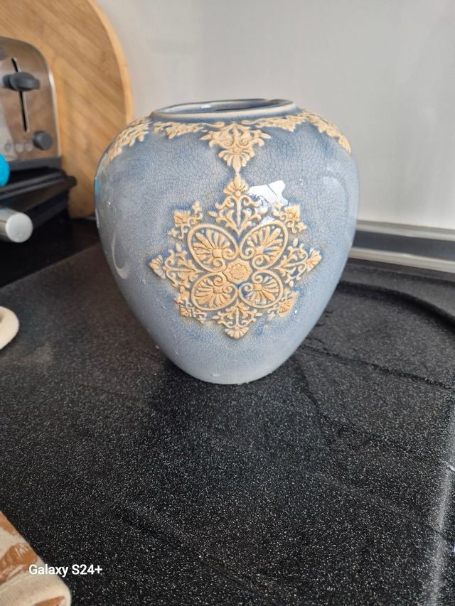 Jarrones decorativos - rosa y plata