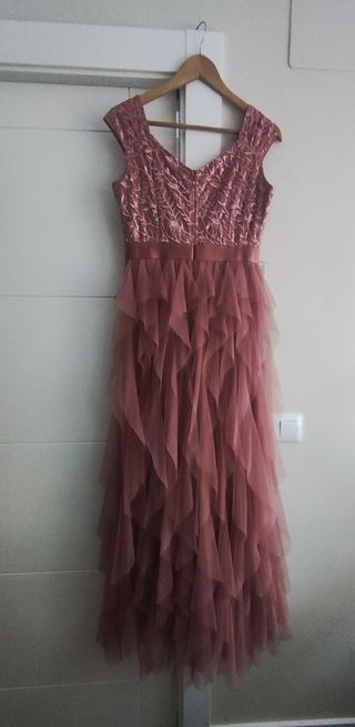 Vestido fiesta largo rosa