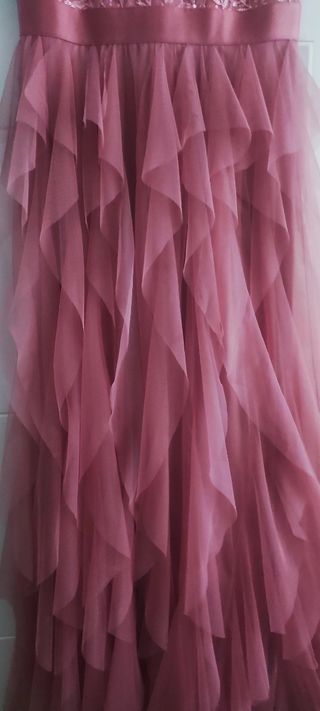 Vestido fiesta largo rosa