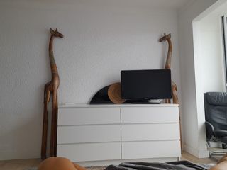 2 Jirafas Madera Talladas a Mano unica 200cm