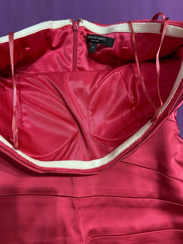 Vestido rojo Studio Classics talla 42 rosa fucsia
