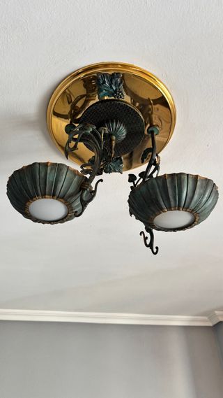 Lampara techo vintage 2 luces