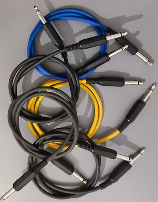 Set 5 cavi Jack 6.3mm-1/4" lunghezza 1mt