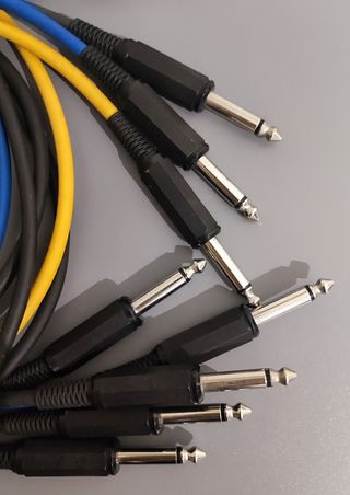 Set 5 cavi Jack 6.3mm-1/4" lunghezza 1mt