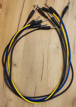 Set 5 cavi Jack 6.3mm-1/4" lunghezza 1mt