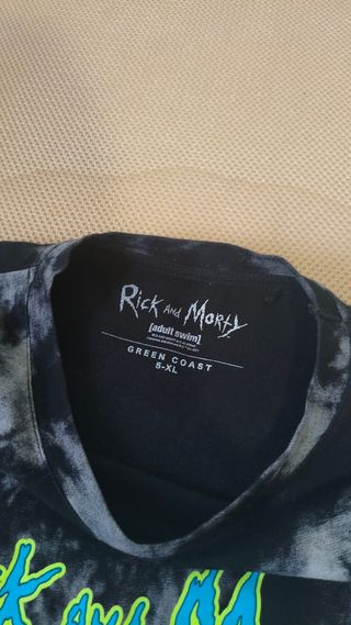 Camiseta Rick & Morty negra hombre. Talla XL