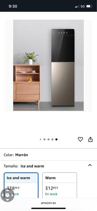 Dispensador agua fría/caliente Marrón