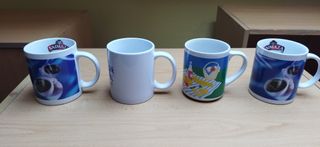 Lote de tazas y platos porcelana blanca y loza 
