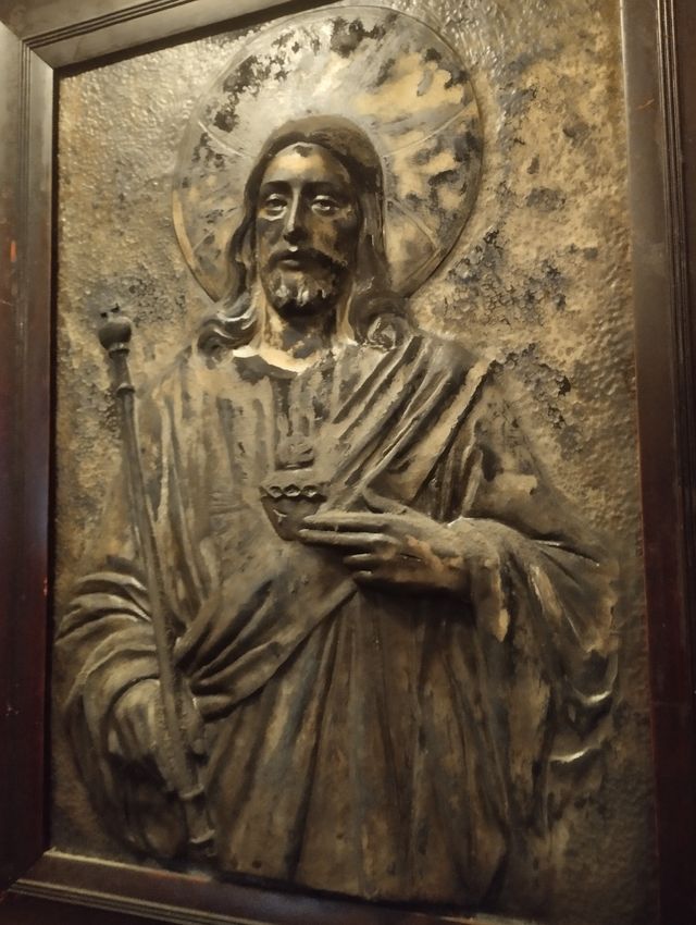 Cuadro Jesús - Metal y Madera