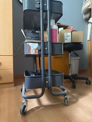 Carrito auxiliar Ikea gris metal