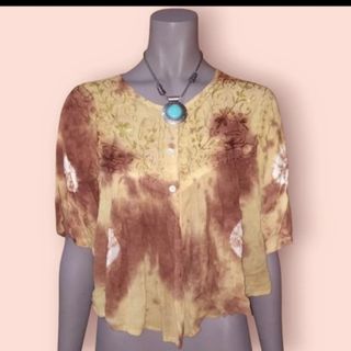 Camisola estilo hippie boho chic camisa. Talla S.