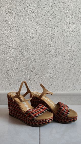 Giossepo sandalias de cuña multicolor, talla 39 