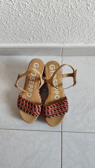 Giossepo sandalias de cuña multicolor, talla 39 