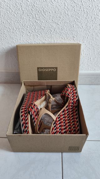 Giossepo sandalias de cuña multicolor, talla 39 