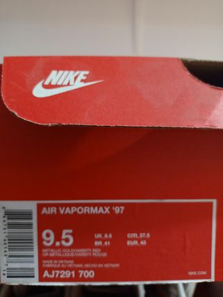 Nike Air Vapormax 97 - Plata Talla 43