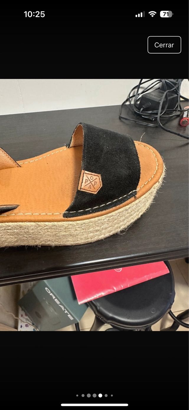 Sandalias plataforma negras usadas 1 vez