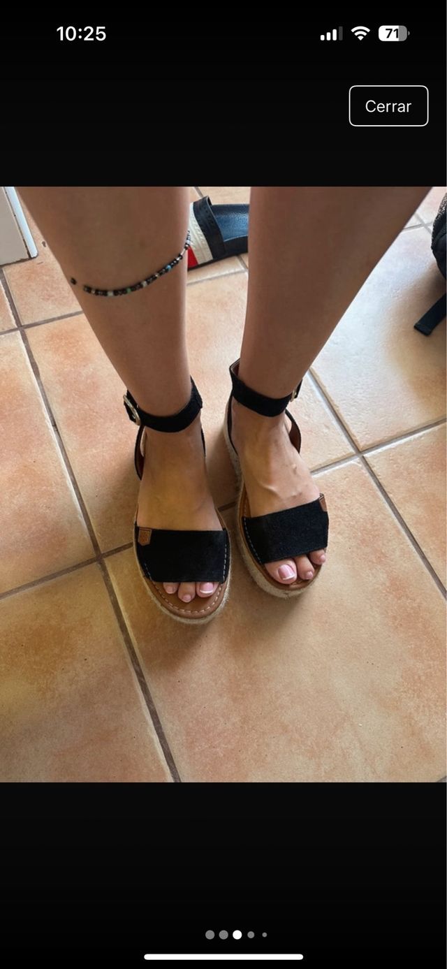 Sandalias plataforma negras usadas 1 vez