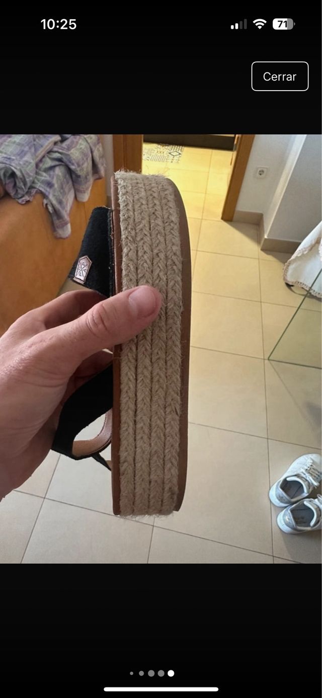 Sandalias plataforma negras usadas 1 vez