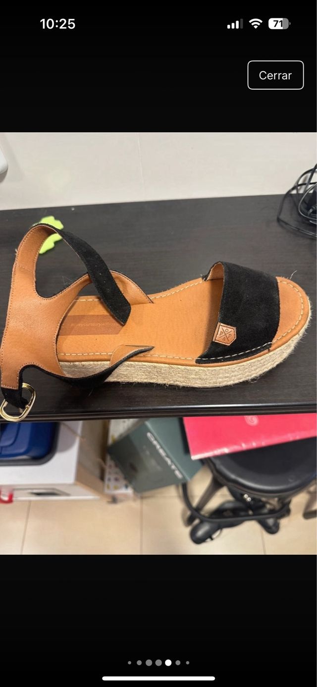 Sandalias plataforma negras usadas 1 vez