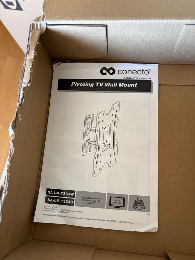 Soporte TV blanco - Pared