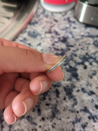 Anillo Pandora azul plata