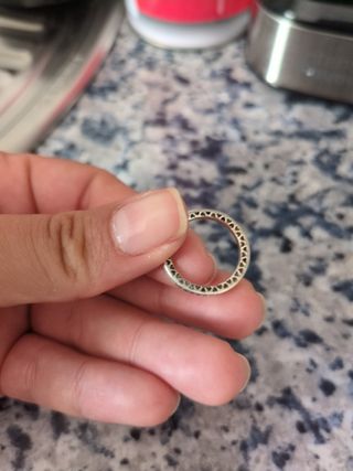 Anillo Pandora azul plata