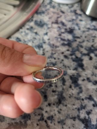 Anillo Pandora azul plata