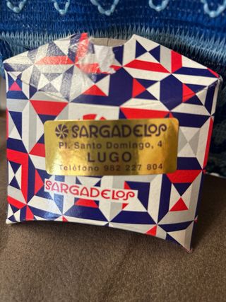 Colgante Sargadelos azul y naranja