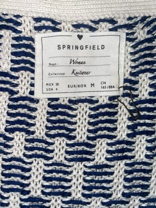 Cárdigan Springfield azul y blanco