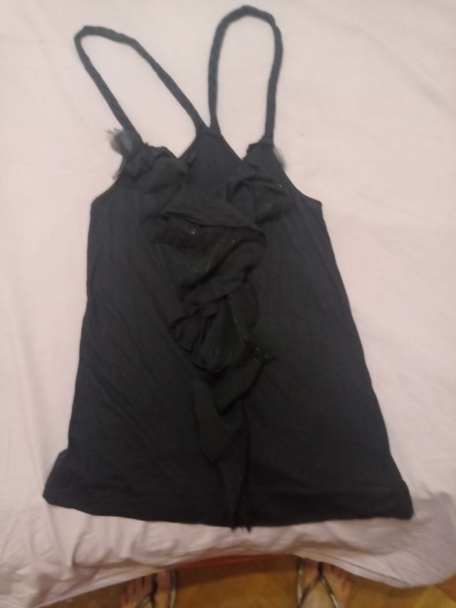 Top negro mujer - sin mangas