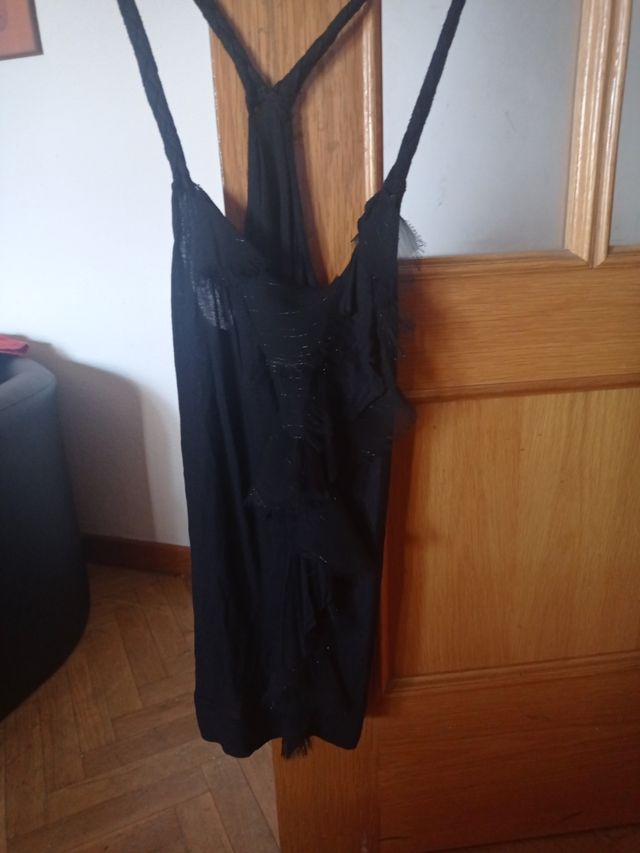 Top negro mujer - sin mangas