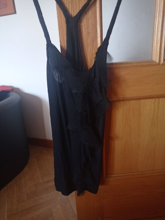 Top negro mujer - sin mangas