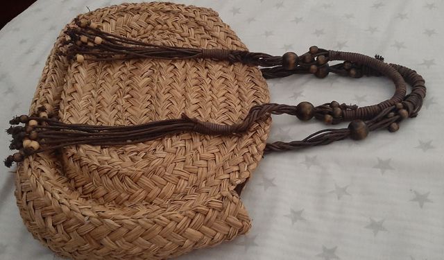 Bolso paja marrón claro