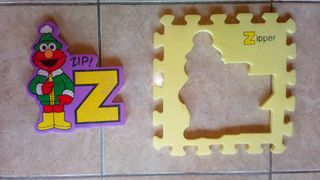 Alfombra puzzle ABC en inglés Barrio Sésamo