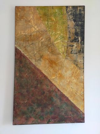 Pittura astratta - colori oro e marrone