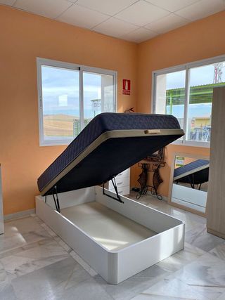Canapé abatible 105x190cm blanco NUEVO