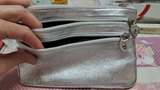 Pochette argento 3 zip