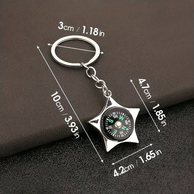 Portachiavi con Bussola a Stella - 10cm