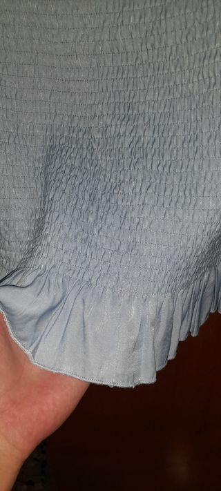 Vestido SHEIN azul fruncido