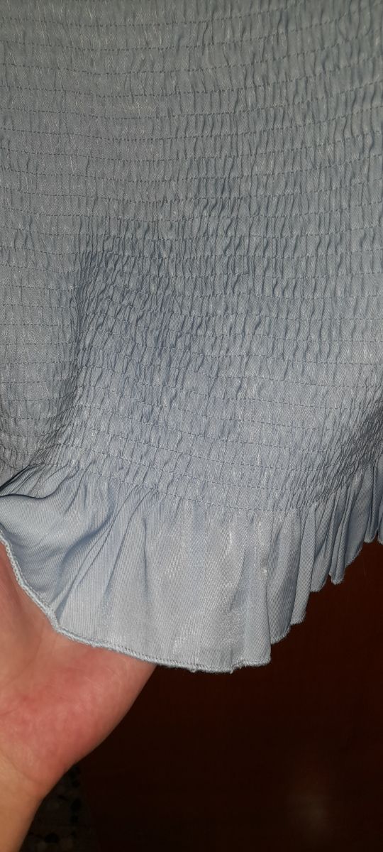 Vestido SHEIN azul fruncido